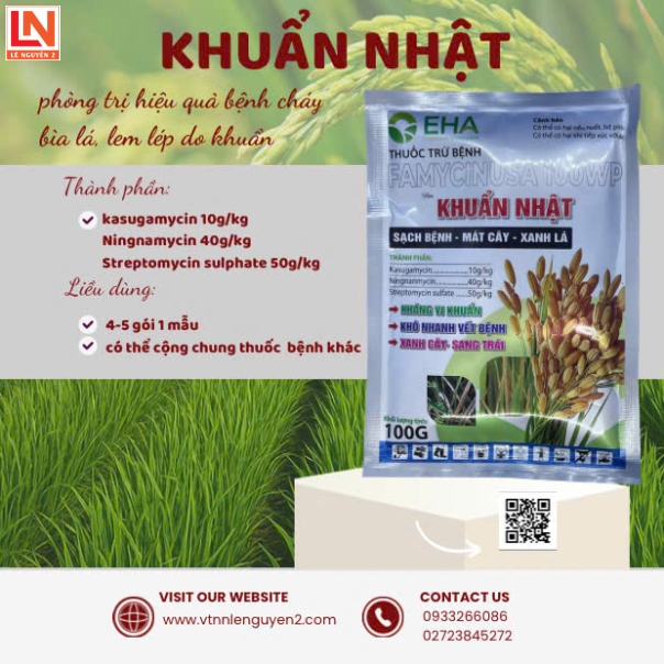 KHUẨN NHẬT ĐẶC TRỊ CHÁY BÌA LÁ, VÀNG LÁ